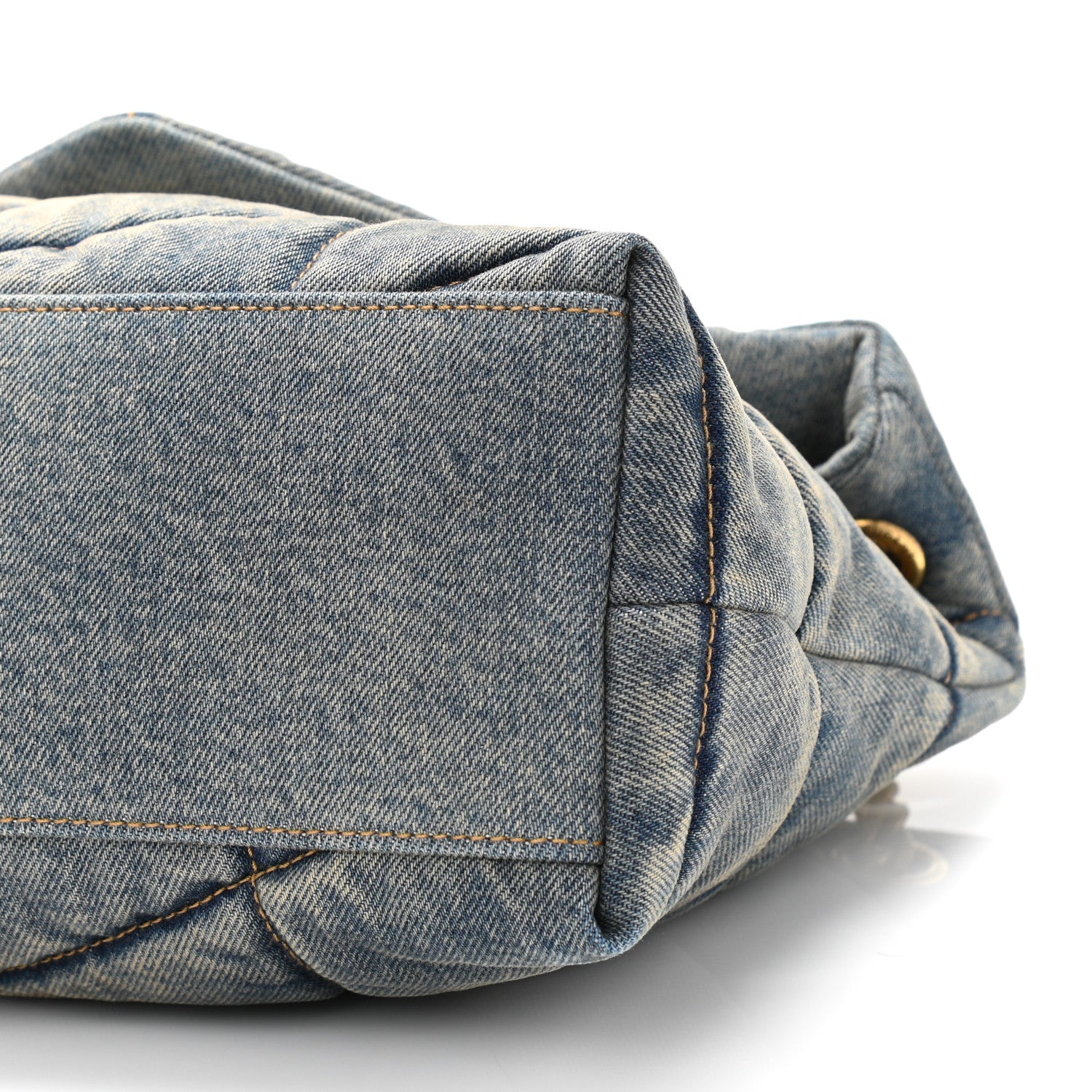 Saint Laurent Denim Quilted Small Loulou Puffer Monogram Chain Satchel Blue Cinnamon 11 of 11