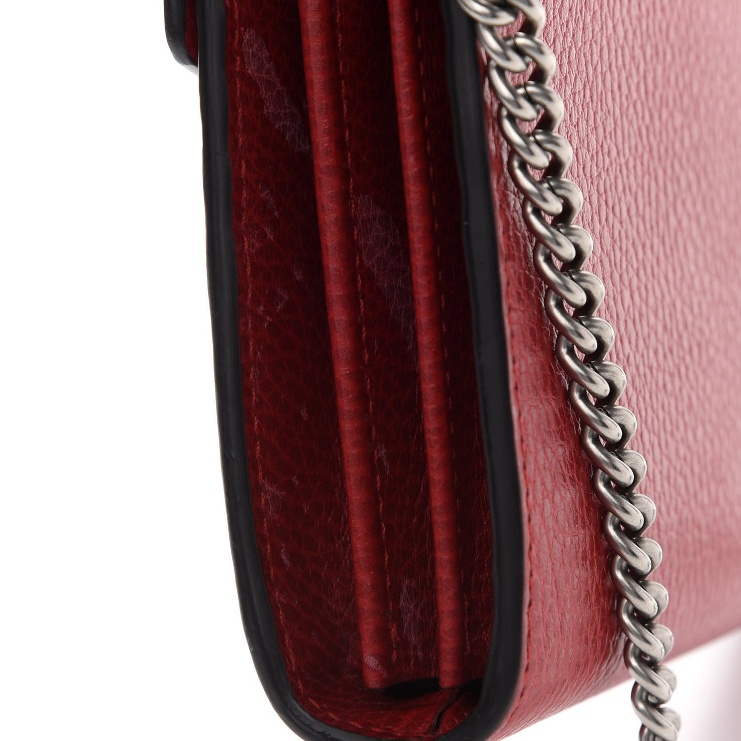 Calfskin Mini Dionysus Chain Wallet Hibiscus Red