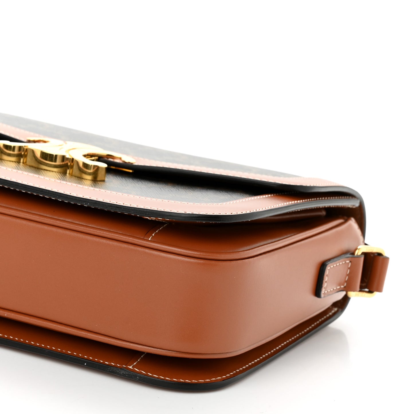 Triomphe Canvas Calfskin Medium Triomphe Bag Tan