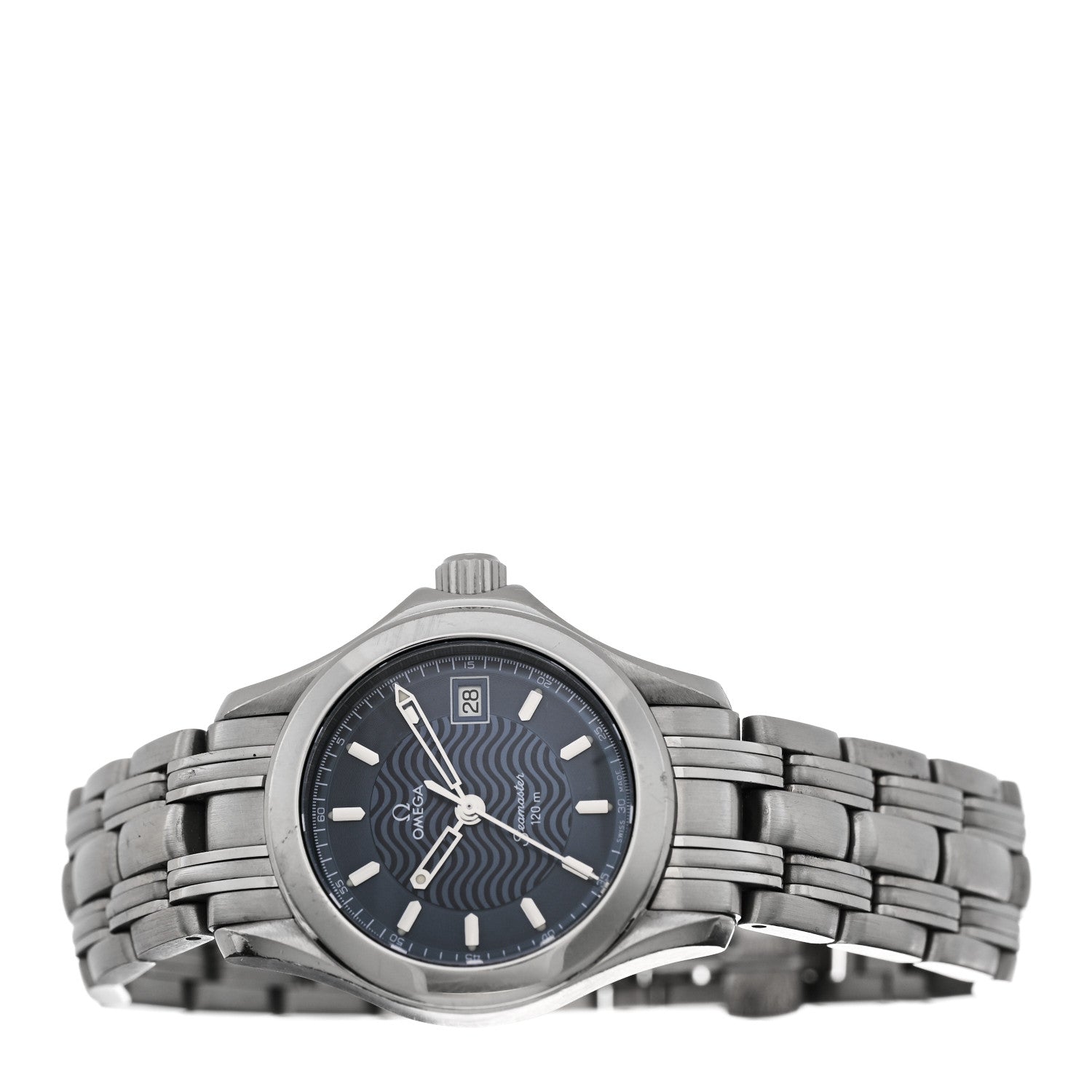 Omega Stainless Steel 28mm Seamaster Quartz Watch Blue 2581.81 2 of 4