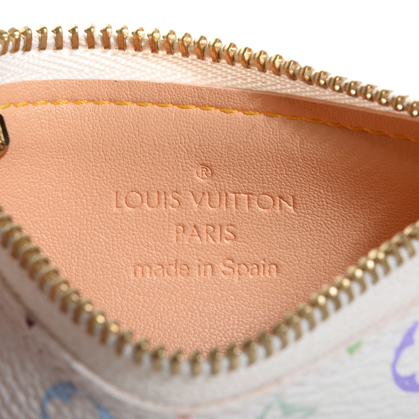 Monogram Multicolor Key Pouch White