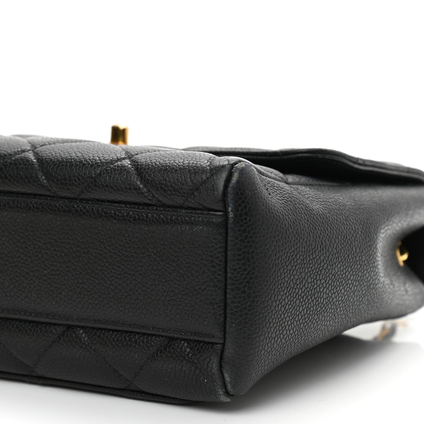 Caviar Quilted Medium Single Flap Black