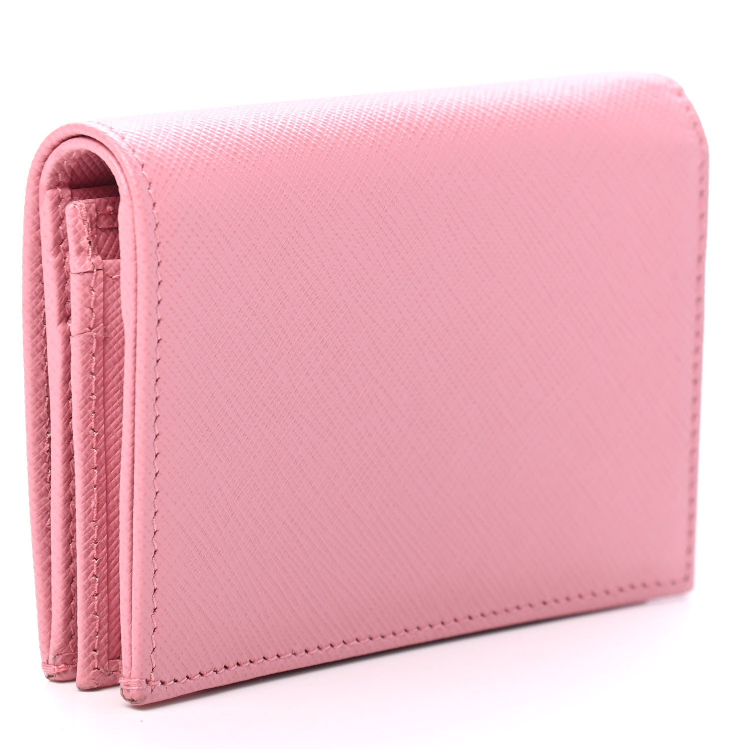 Prada Saffiano Metal Bi-Fold Wallet Petalo 2 of 5