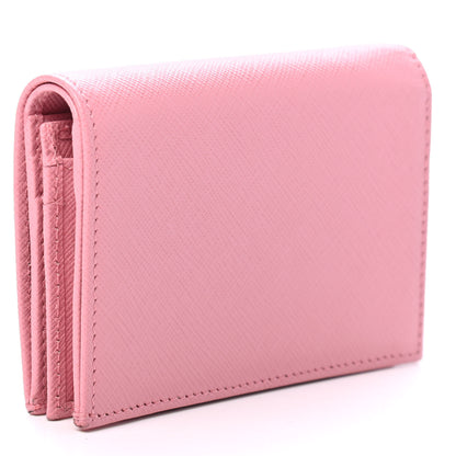 Prada Saffiano Metal Bi-Fold Wallet Petalo 2 of 5