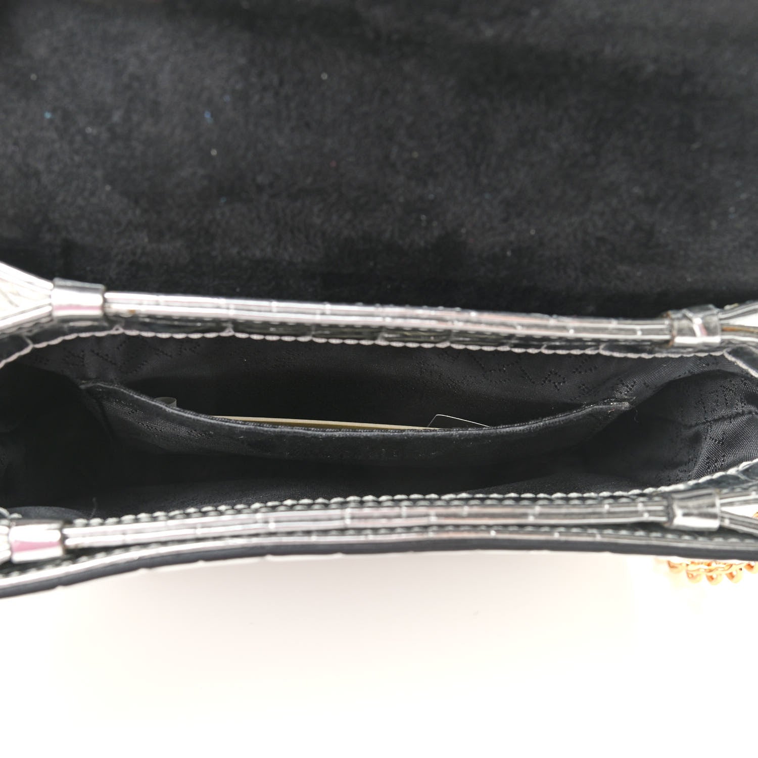 Stella McCartney Embossed Crocodile Effect Grace Silver 5 of 8