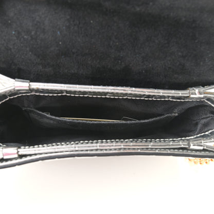 Stella McCartney Embossed Crocodile Effect Grace Silver 5 of 8