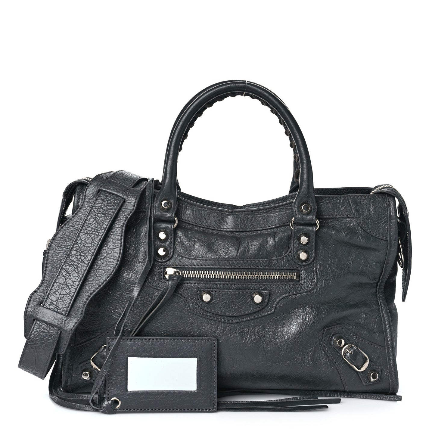 Agneau Classic Silver Hardware S City Gris Fossile