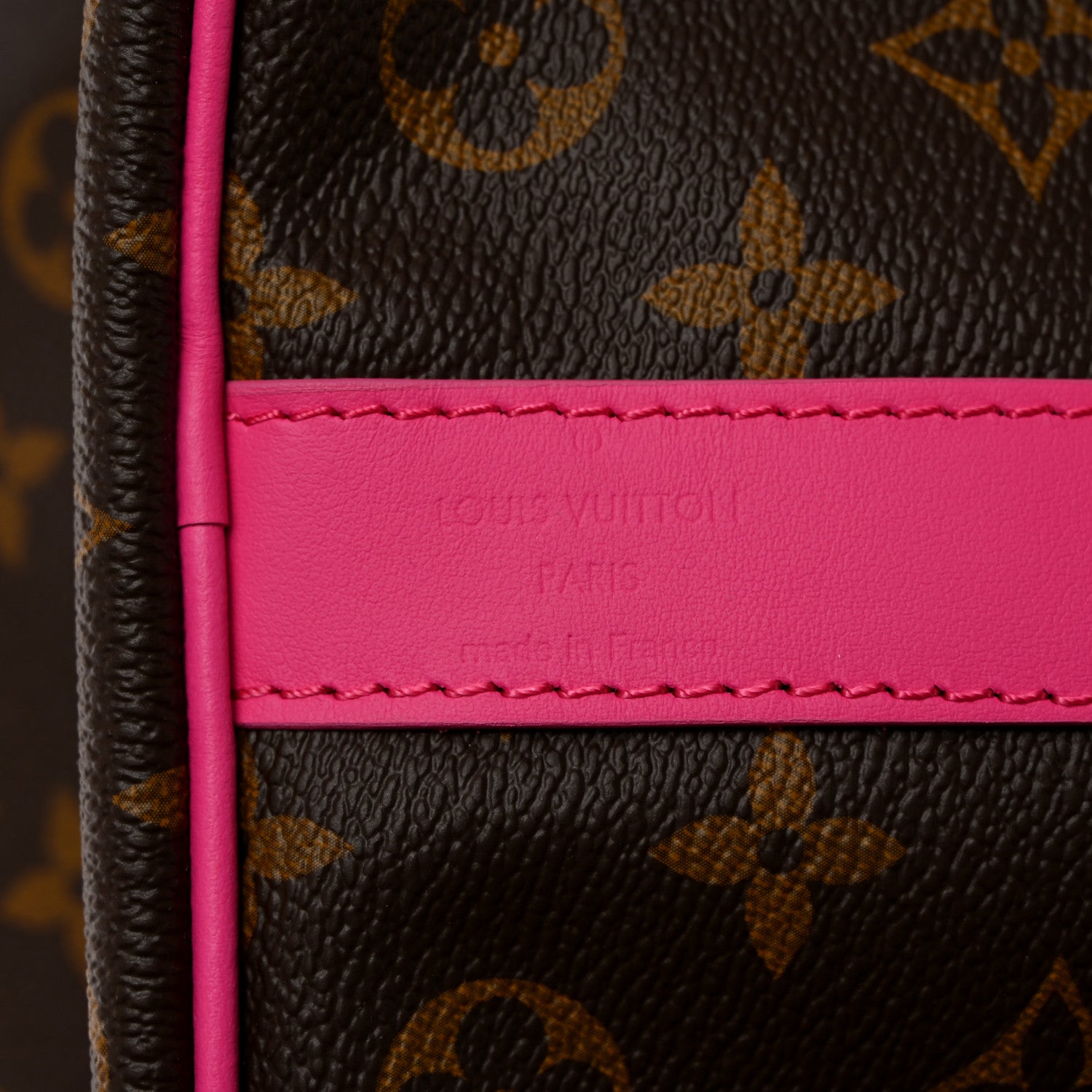 Louis Vuitton Monogram Macassar Keepall Bandouliere 50 Fuchsia 6 of 10
