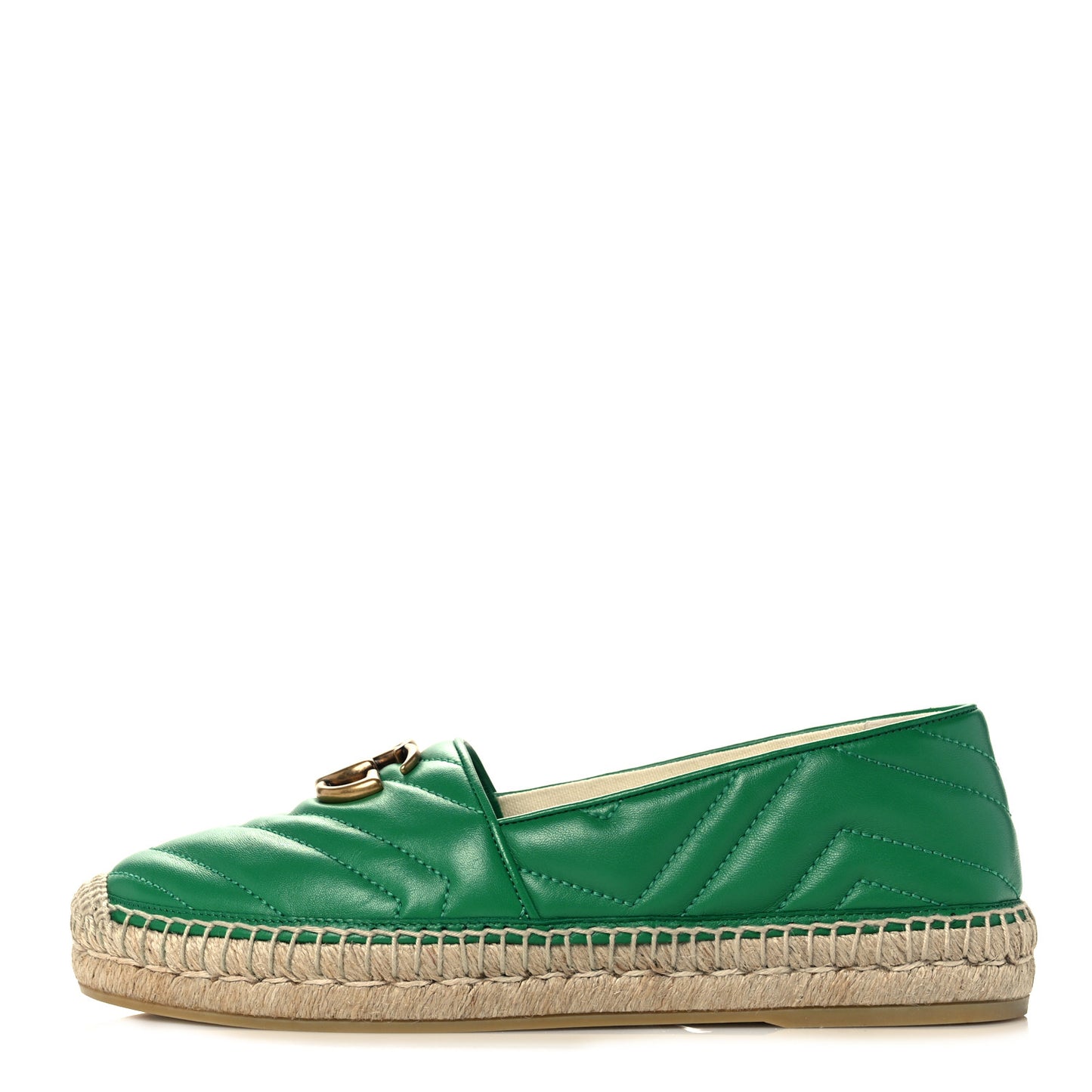 Nappa Matelasse GG Marmont Espadrilles 38 New Shamrock