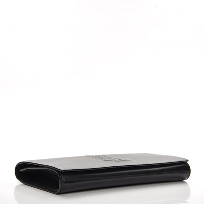 Saint Laurent Calfskin Monogram Large Belle De Jour Clutch Black 3 of 8