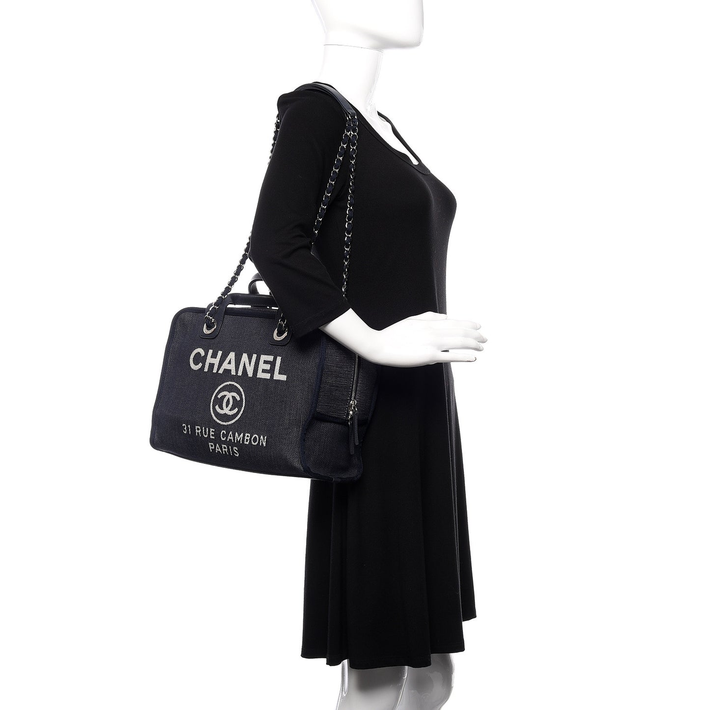 Denim Deauville Bowling Bag Dark Blue