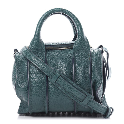 Alexander Wang Pebbled Lambskin Inside Out Rockie Dark Mosaic Teal Silver Hardware 1 of 15