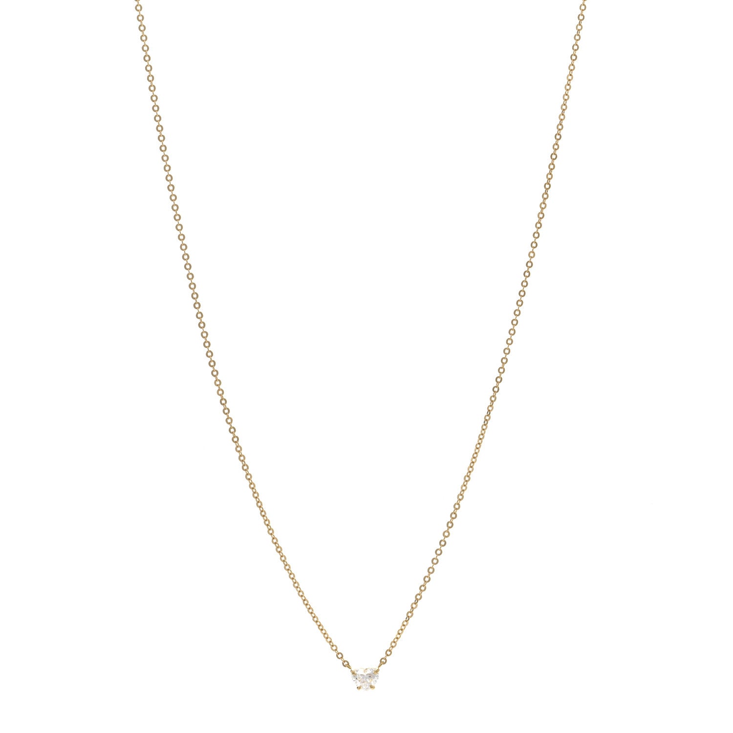 Anita Ko 18K Yellow Gold Diamond Heart Pendant Necklace 1 of 5
