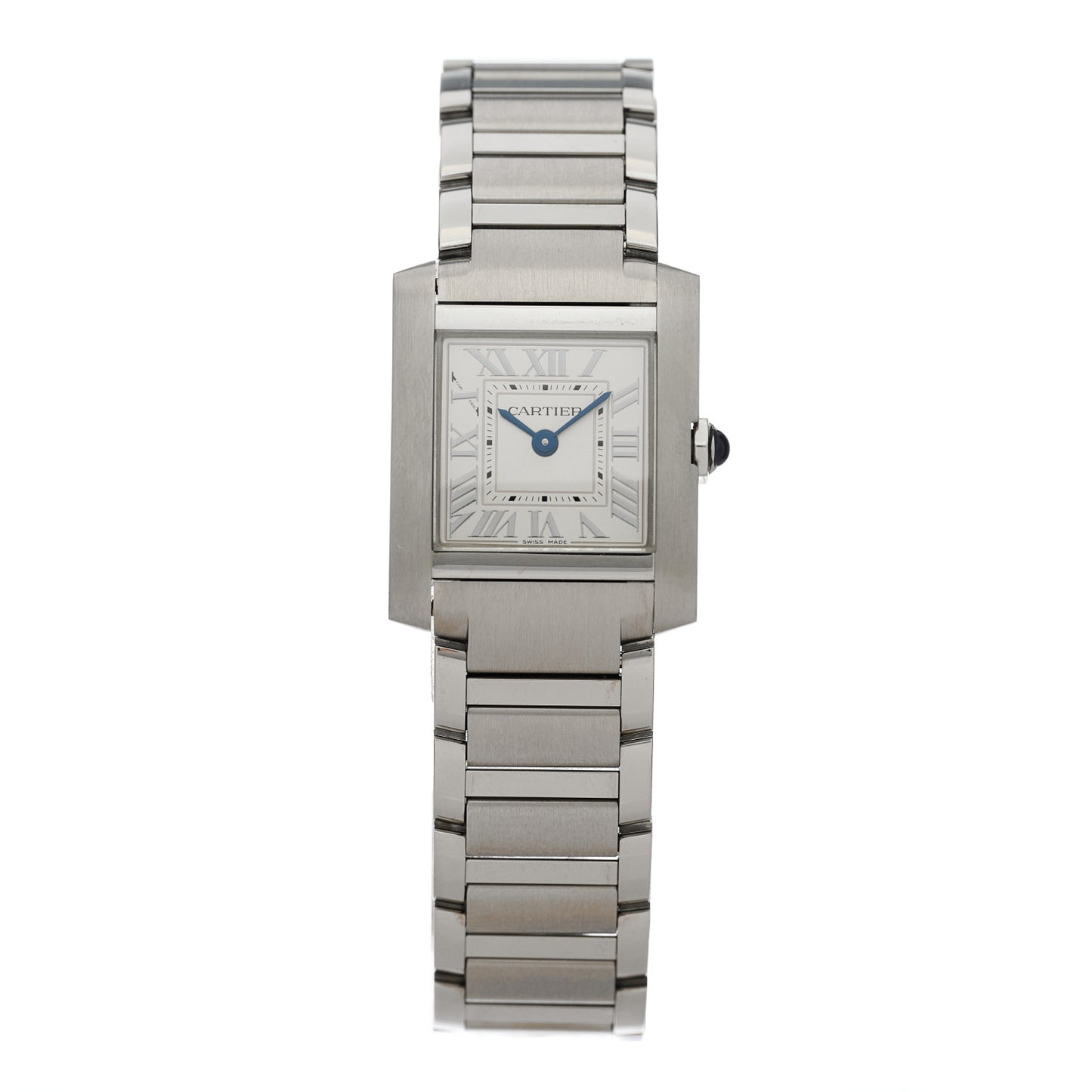 Stainless Steel 21mm Tank Francaise Quartz Watch Silver