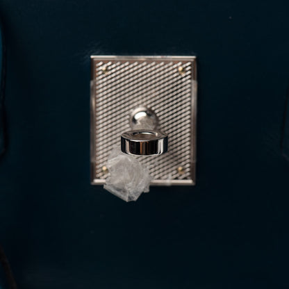 Hermes Box Guilloche Birkin 35 Bleu De Prusse 23 of 36