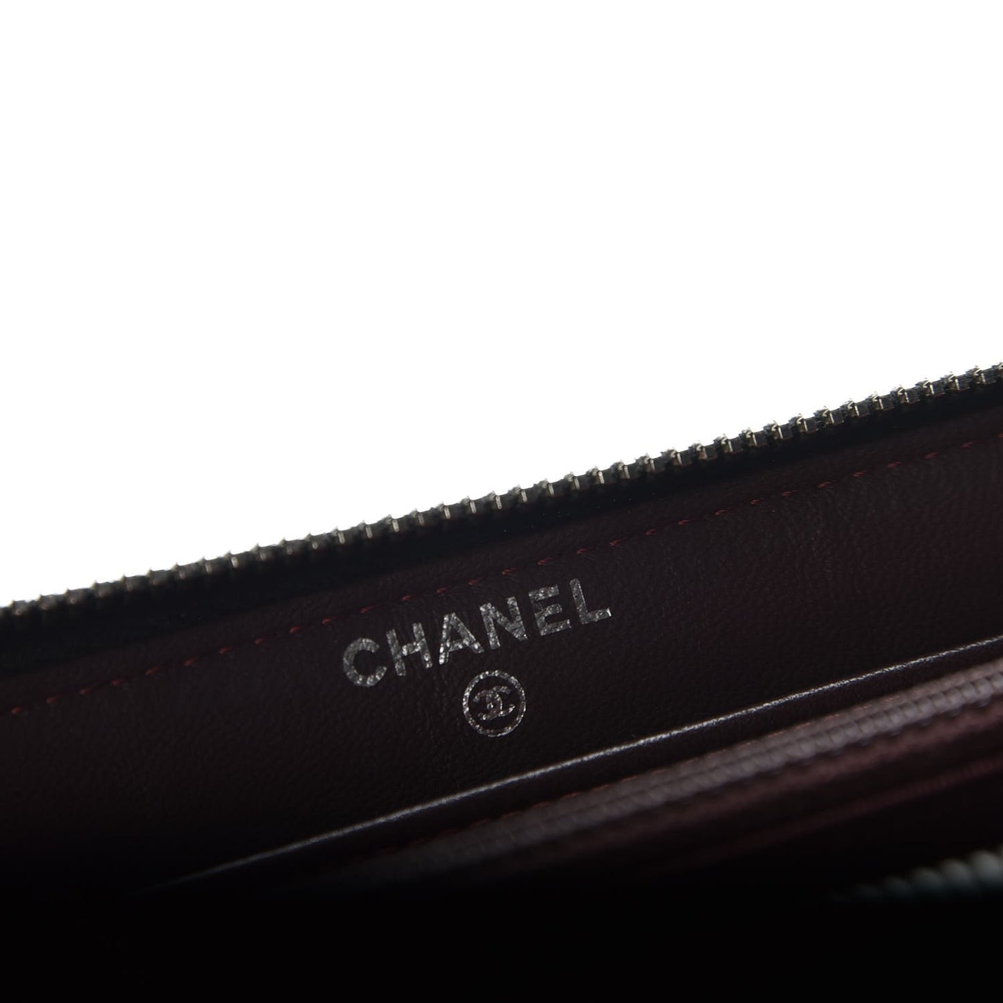 Lambskin Quilted Large Gusset Zip Around Wallet Black