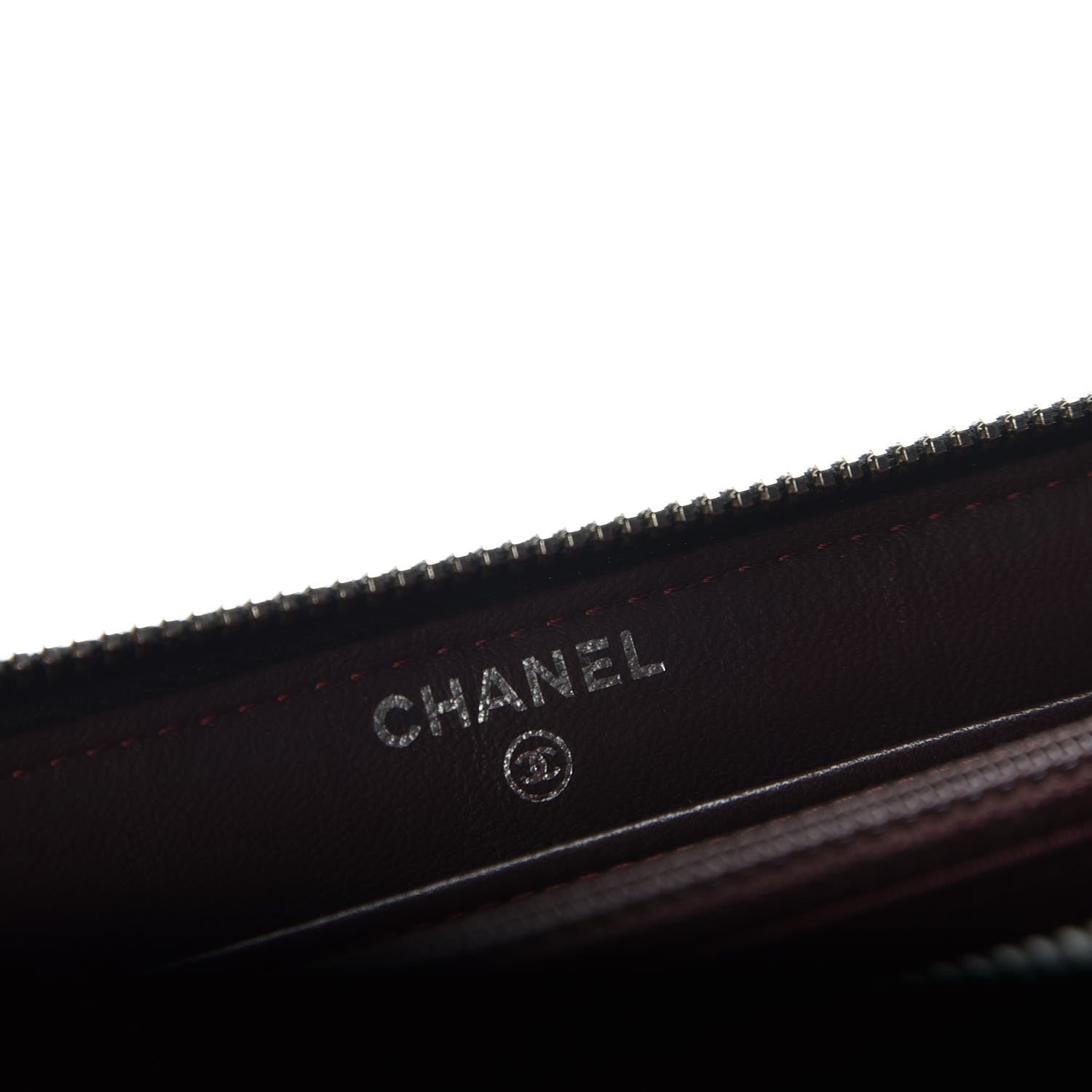Chanel Lambskin Quilted Large Gusset Zip Around Wallet Black 7 of 10