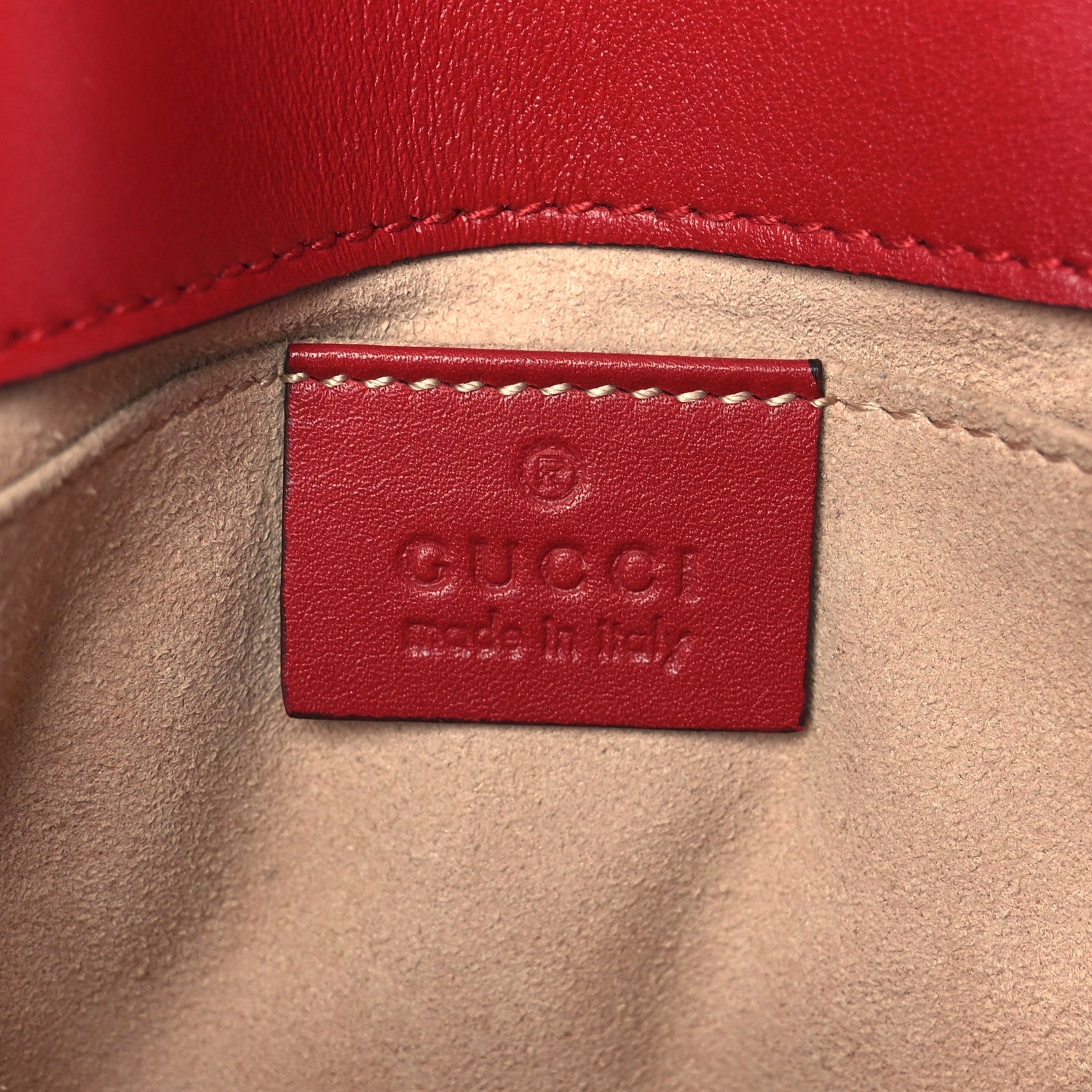 Gucci Calfskin Matelasse Mini GG Marmont Shoulder Bag Hibiscus Red 6 of 11