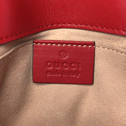 Gucci Calfskin Matelasse Mini GG Marmont Shoulder Bag Hibiscus Red 6 of 11