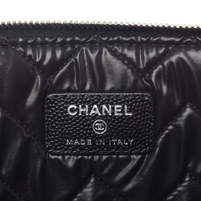 Chanel Caviar Chevron Quilted Large Cosmetic Case Black 6 of 6