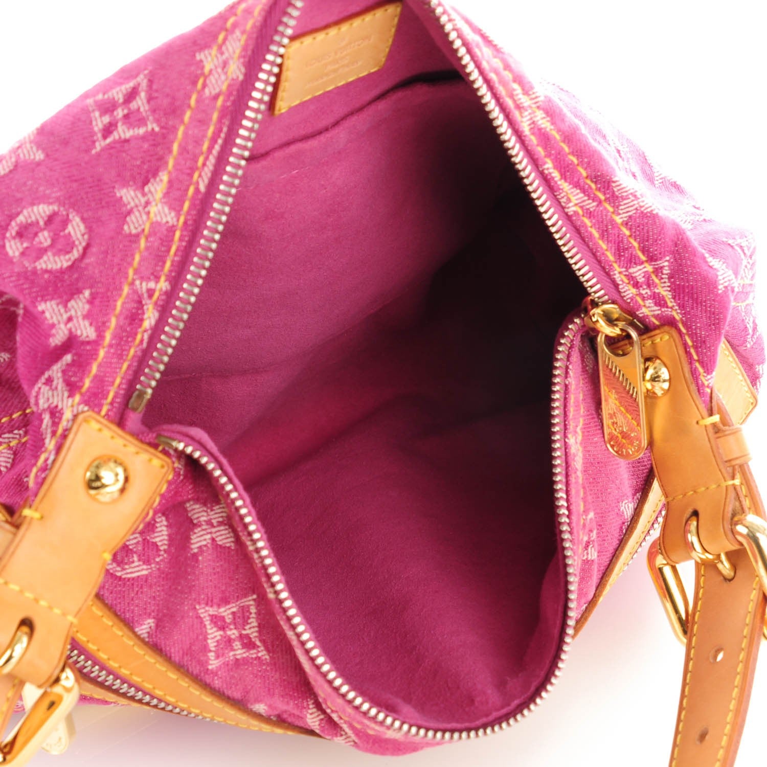 Louis Vuitton Denim Baggy PM Fuchsia 5 of 6