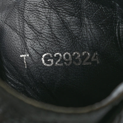 Chanel Calfskin Quilted Lace Up Combat Boots 40 Black 10 of 15
