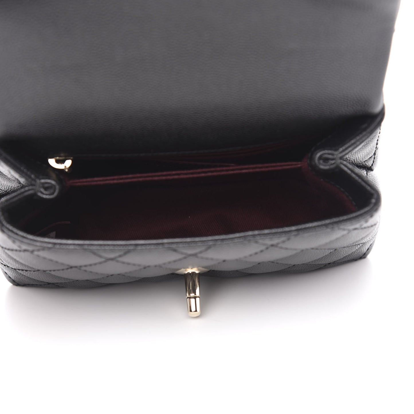 Caviar Quilted Extra Mini Coco Handle Flap Black