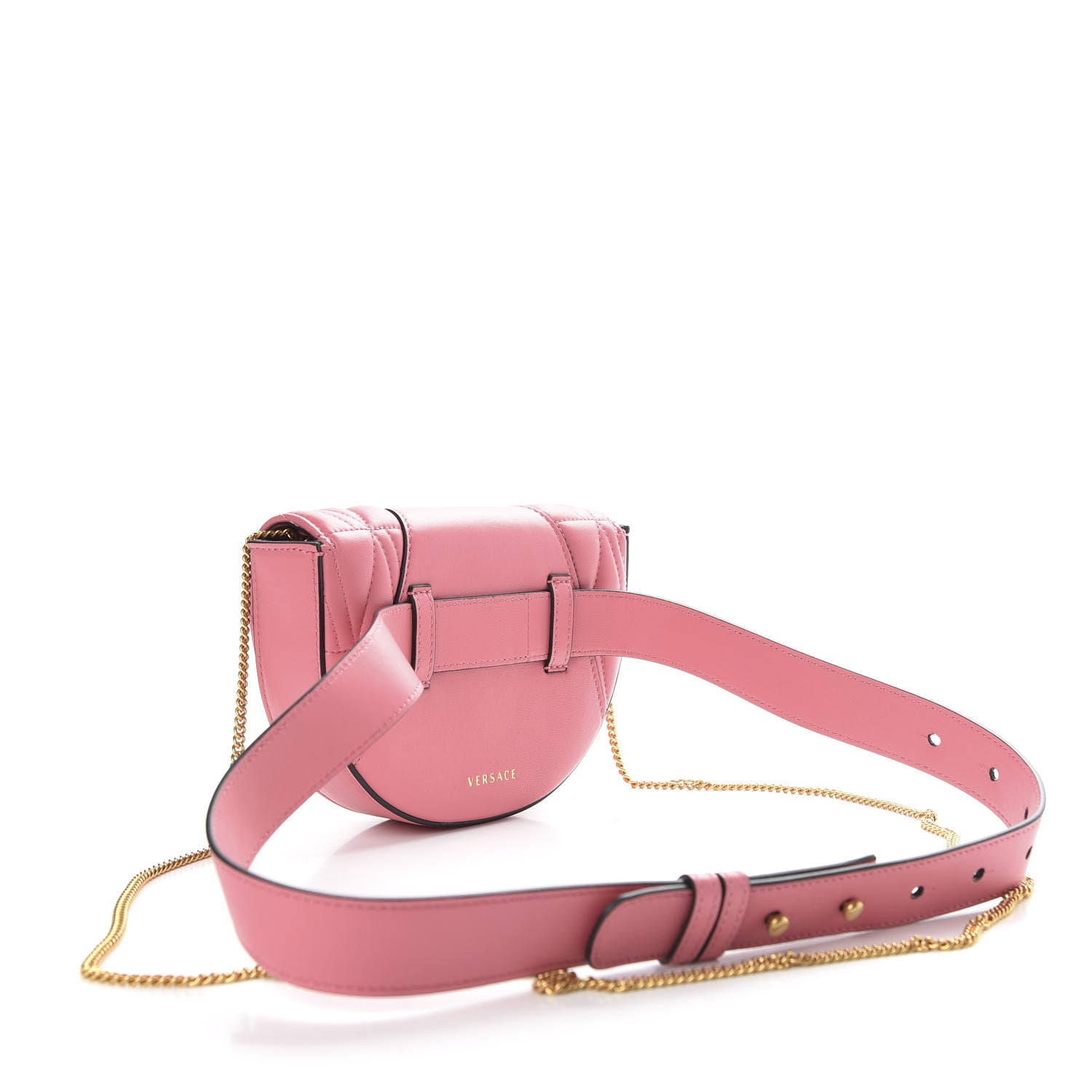 Versace Nappa Quilted Virtus Belt Bag Pink 3 of 9