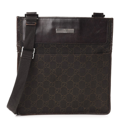Gucci Monogram Messenger Crossbody Bag Brown 1 of 10