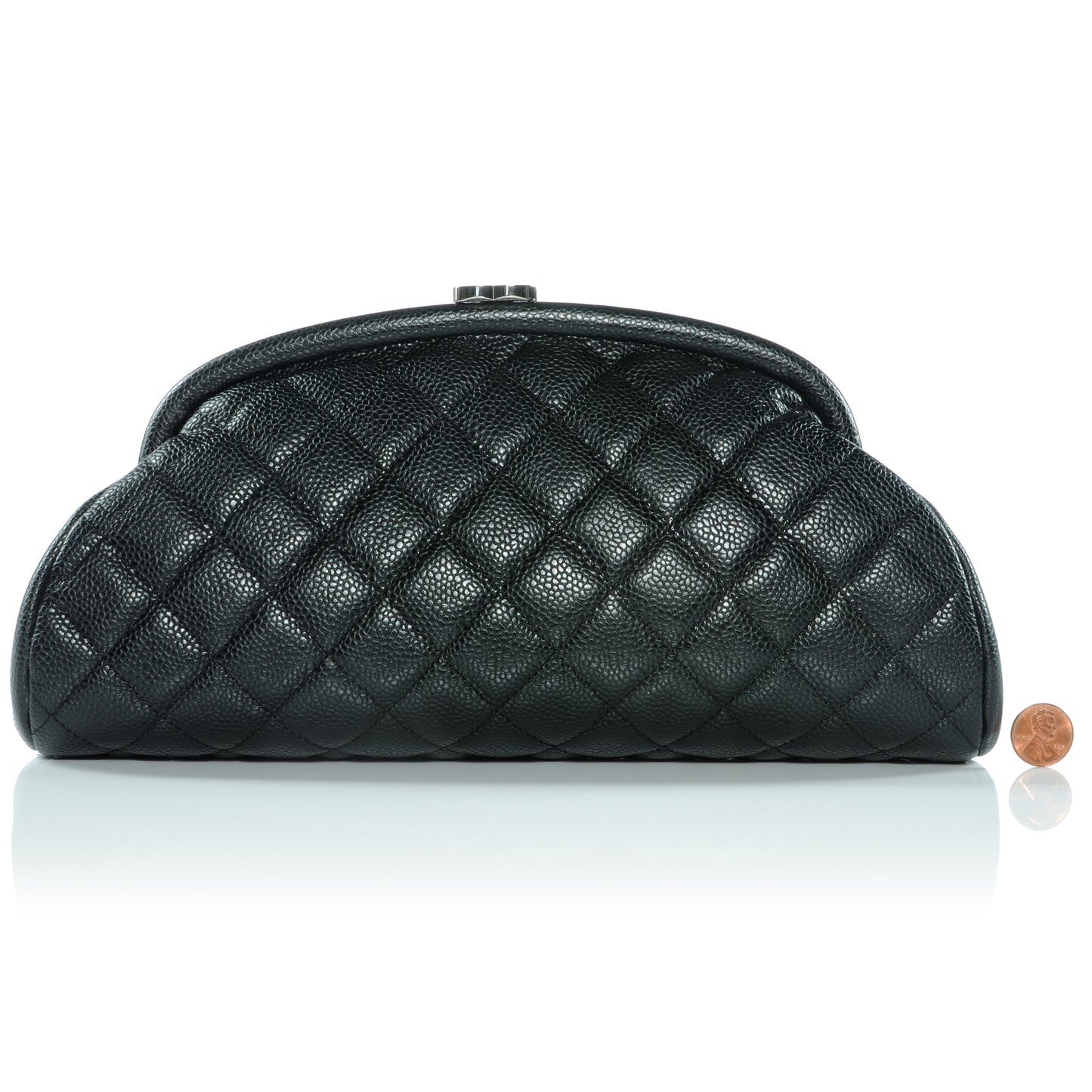 Caviar Quilted Timeless Clutch Black
