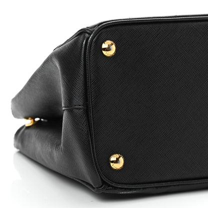 Prada Saffiano Small Galleria Double Zip Tote Black 8 of 13