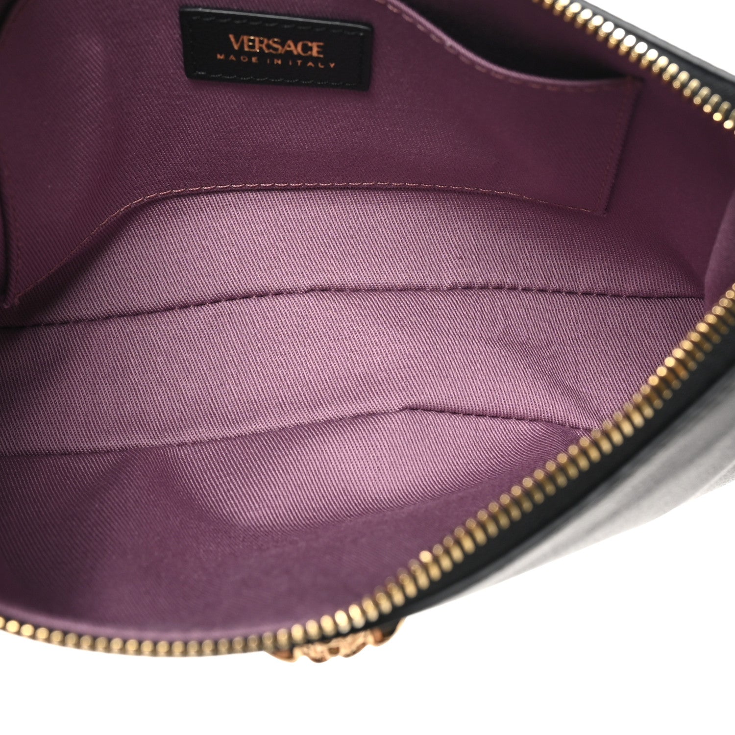 Versace Grained Calfskin Medusa Shoulder Bag Black 5 of 9