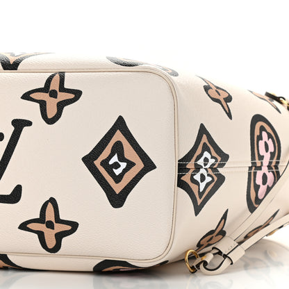 Louis Vuitton Monogram Giant Wild At Heart Neverfull MM Creme 10 of 10