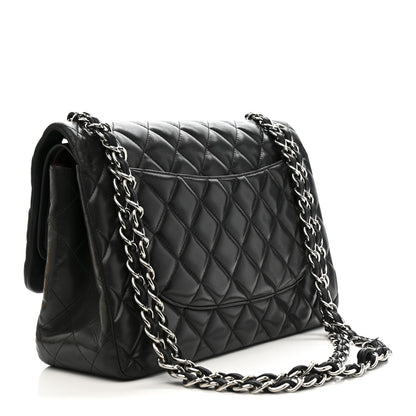 Chanel Lambskin Quilted Jumbo Double Flap Black 3 of 16