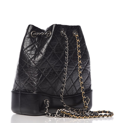 Chanel Aged Calfskin Quilted Small Gabrielle Backpack Black 3 of 10