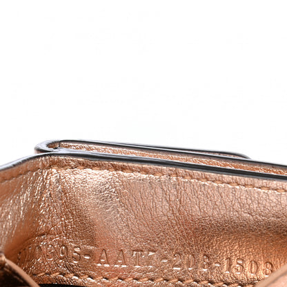 Fendi Vitello Laminato FF 1974 Embossed Micro Tri-Fold Wallet Rame 7 of 7