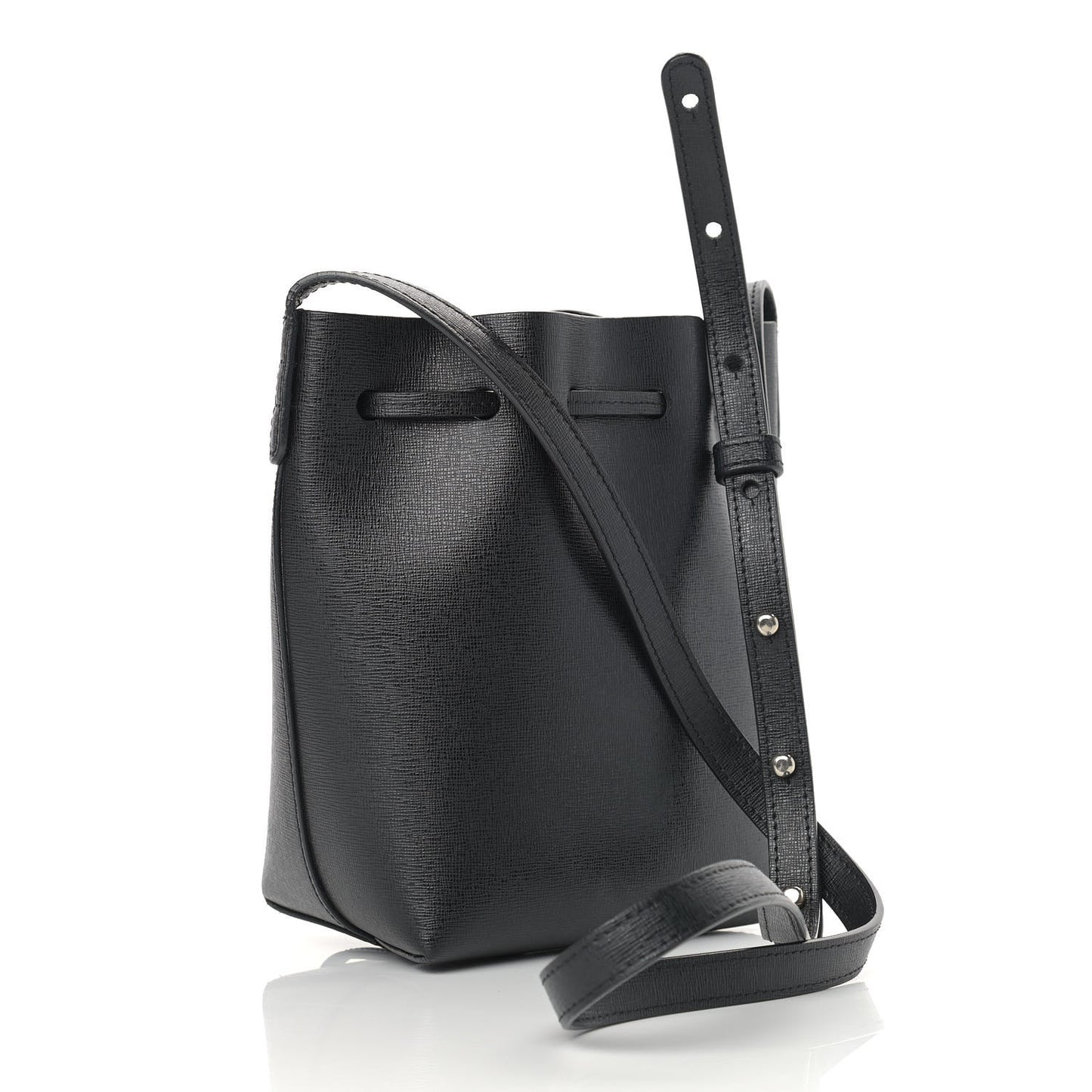 Saffiano Mini Mini Bucket Bag Black