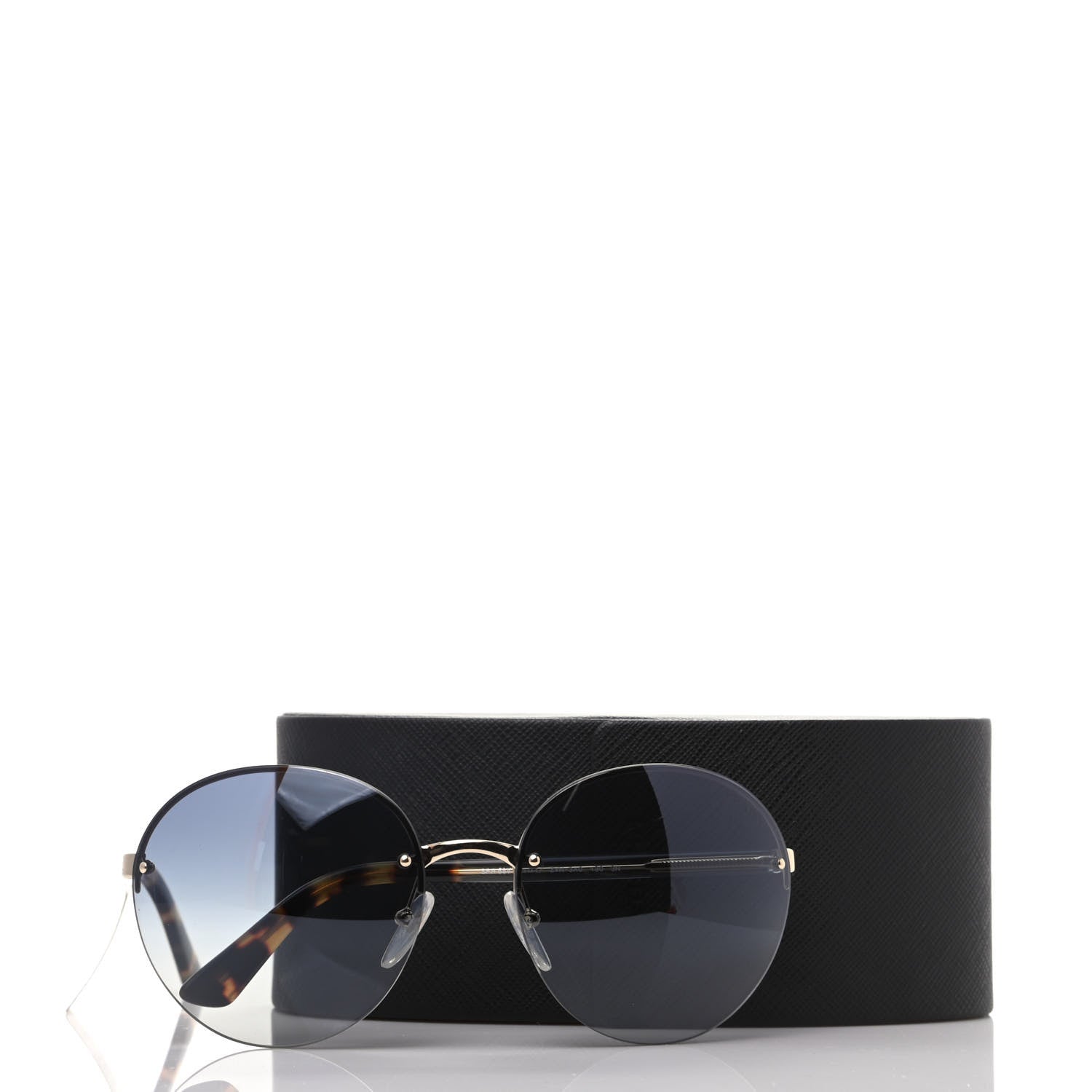 Prada Metal Round Sunglasses SPR 68V Blue 8 of 8