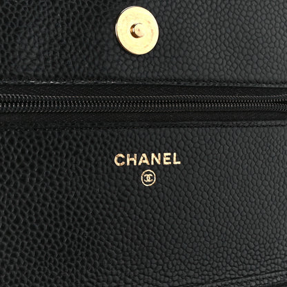 Chanel Caviar Quilted Wallet on Chain WOC Black 6 of 12