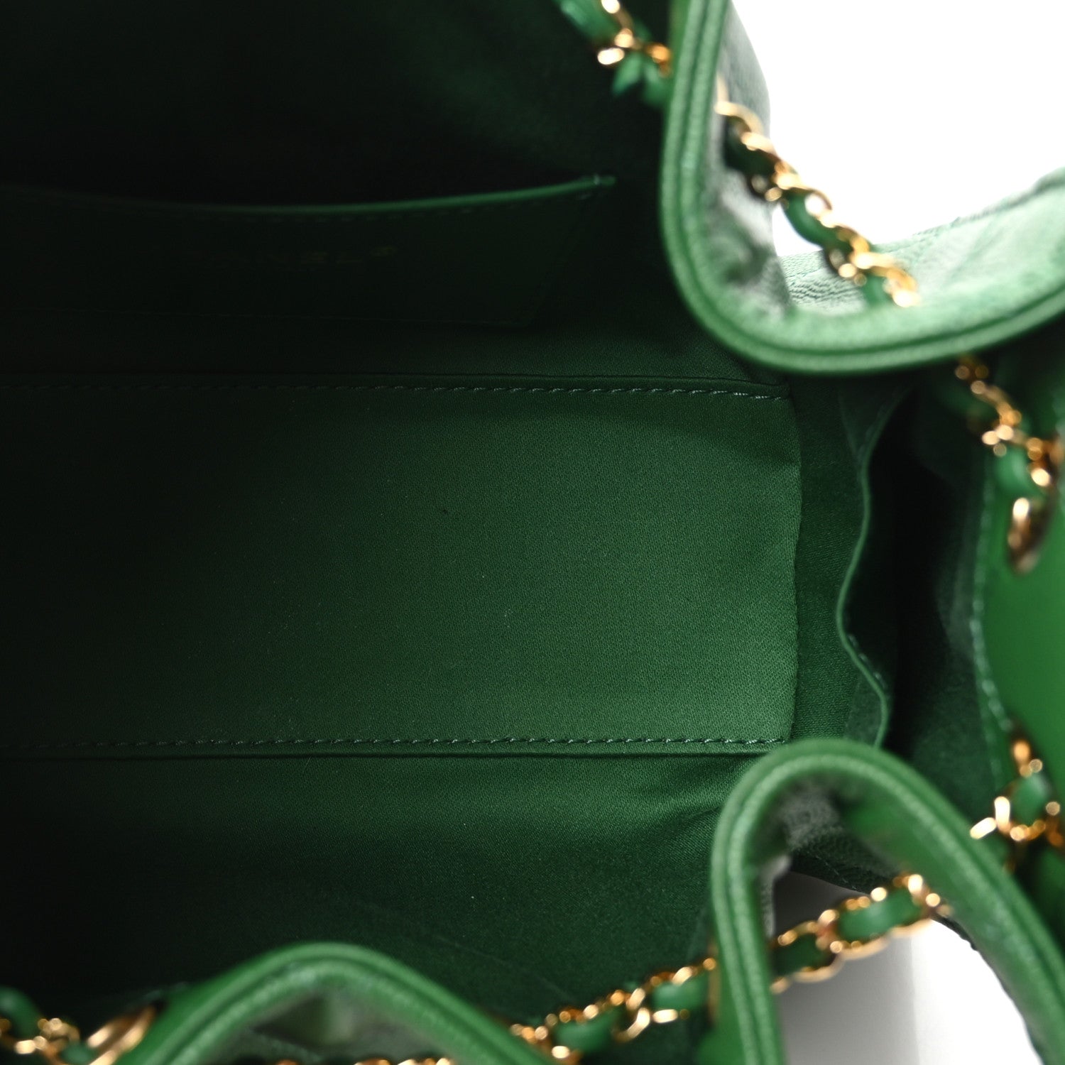 Chanel Caviar Quilted Mini Chanel 25 Handbag Green 5 of 10