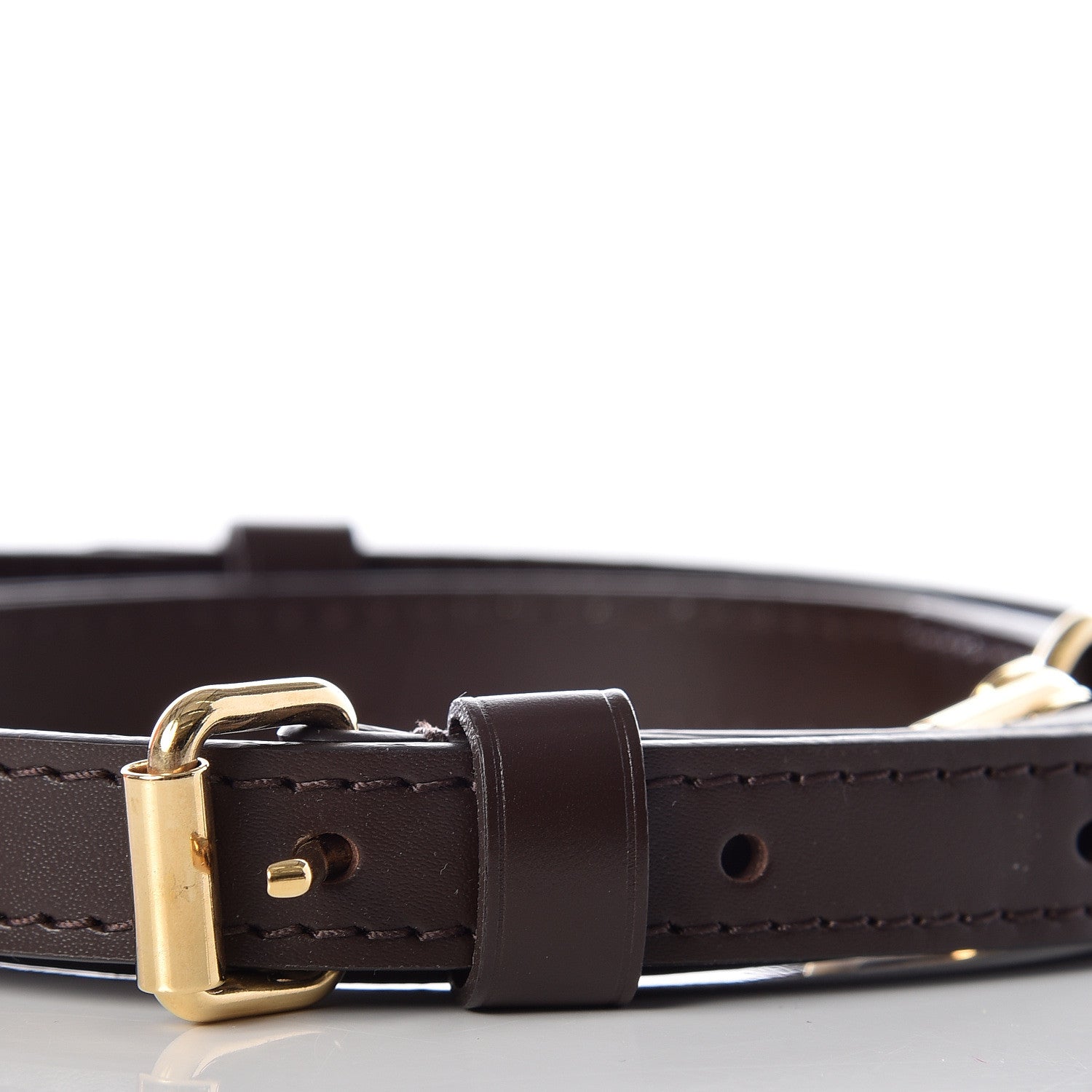 Louis Vuitton Calfskin 16mm Adjustable Shoulder Strap Brown 3 of 5