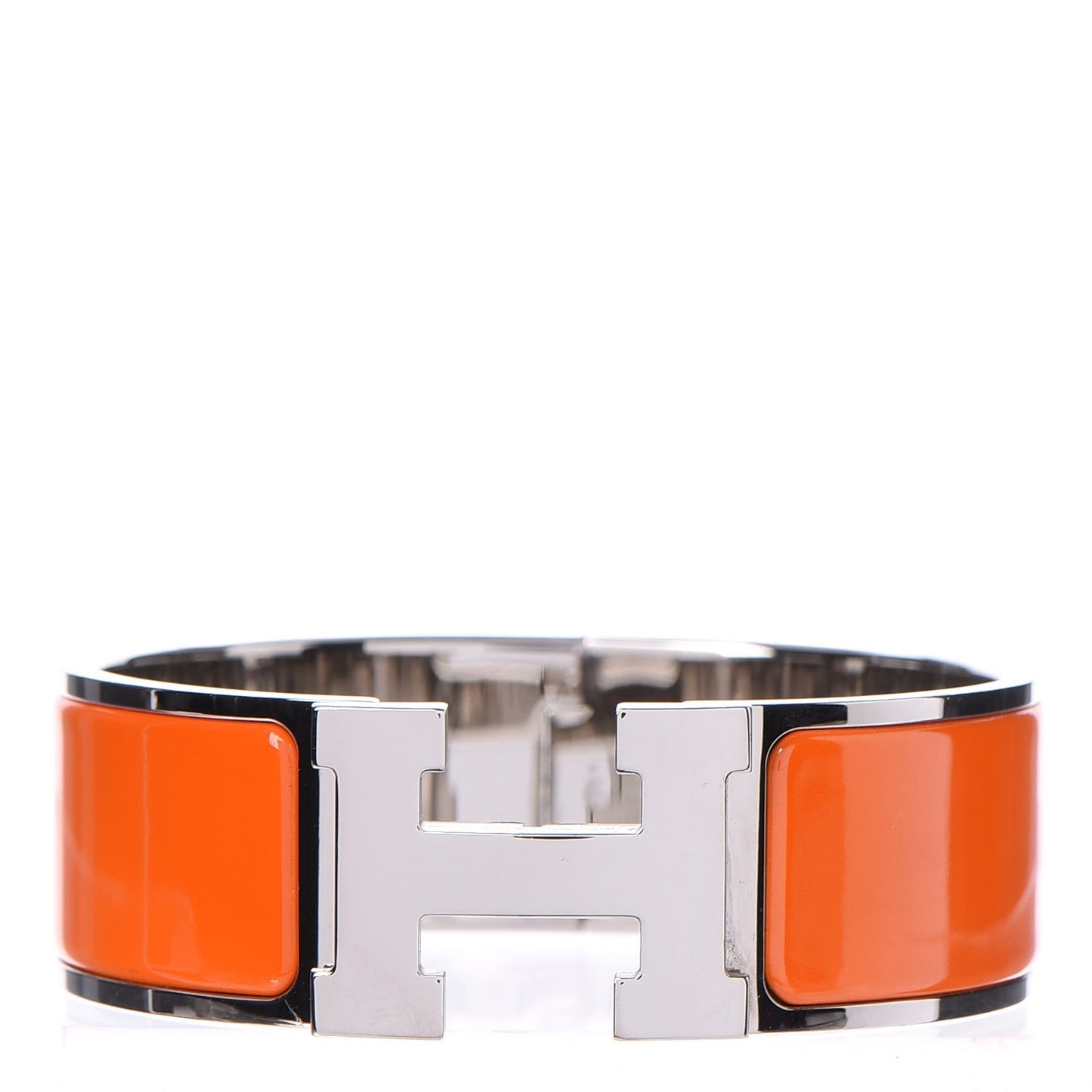 Enamel Wide Clic Clac H Bracelet PM Orange