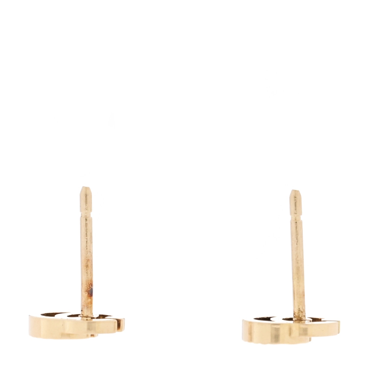 Gucci 18K Yellow Gold Mini Running GG Stud Earrings 3 of 6