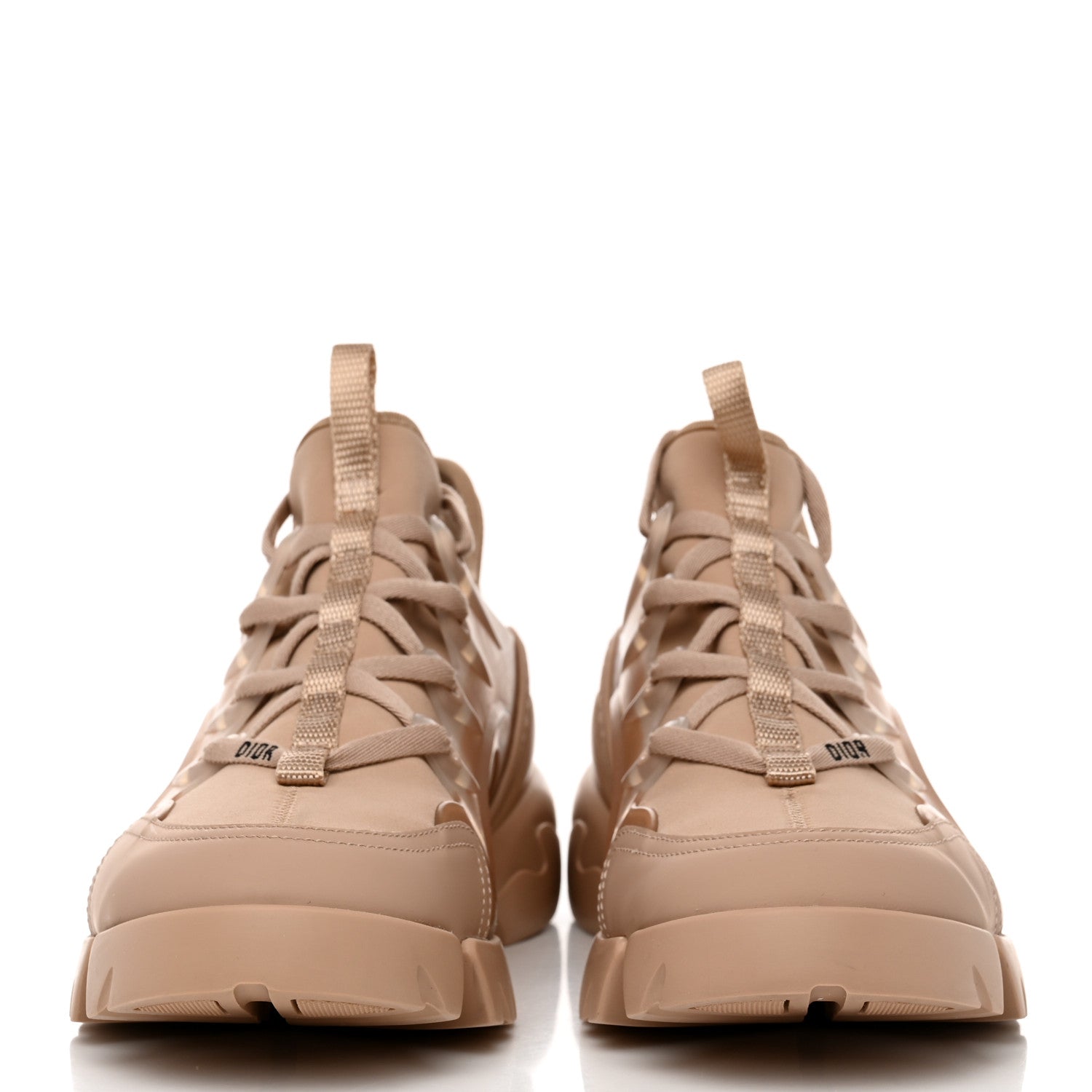 Christian Dior Neoprene Rubber Womens D-Connect Sneakers 39.5 Nude 2 of 9