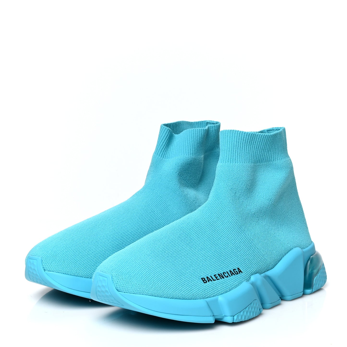 Technical 3D Recycled Knit Clear Sole Womens Speed Sneakers 39 Light Blue