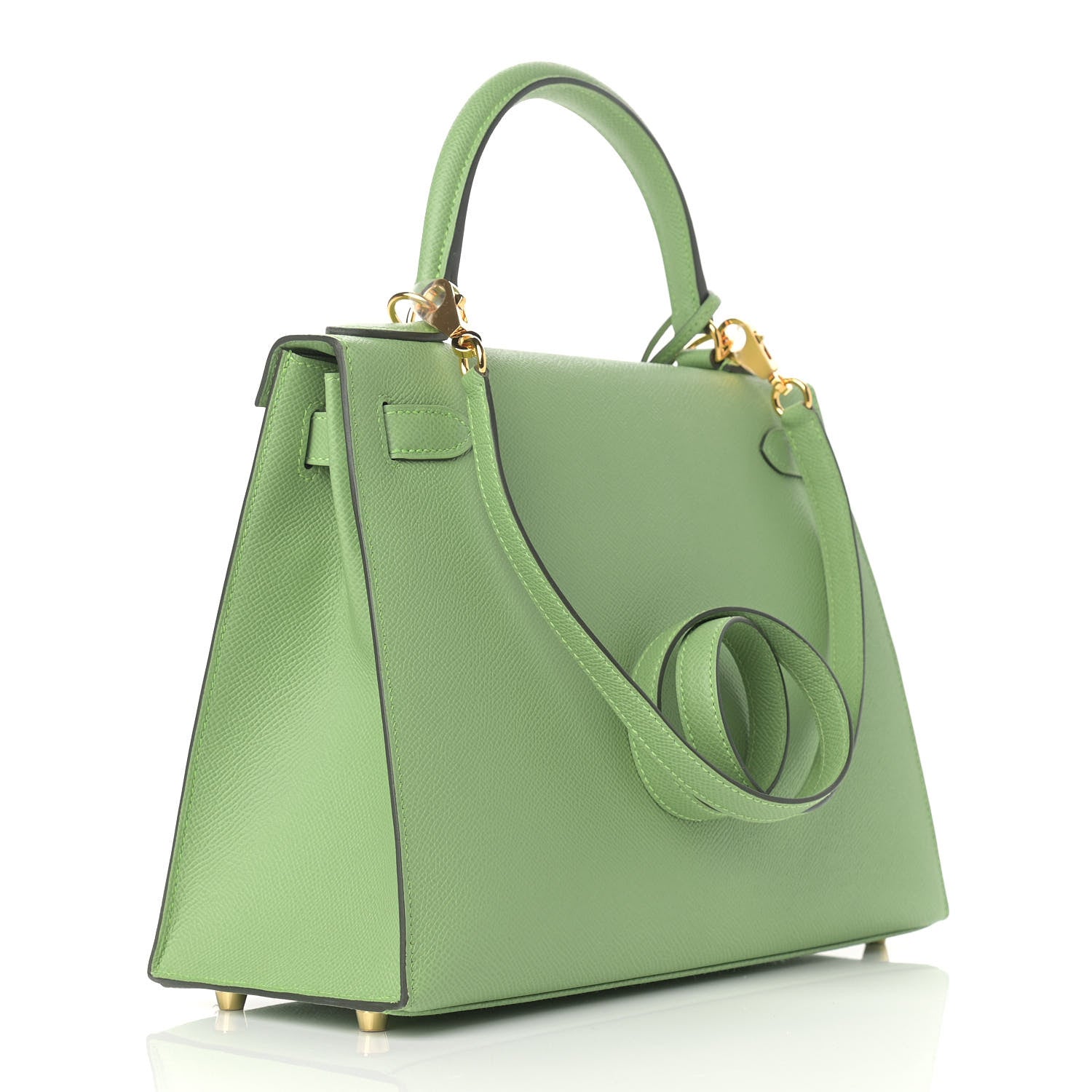 Hermes Epsom Kelly Sellier 28 Vert Criquet 3 of 11