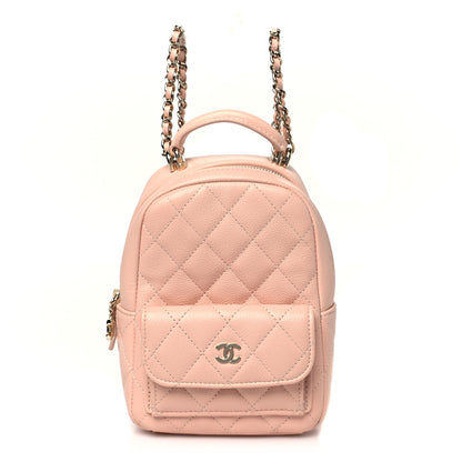 Chanel Caviar Quilted CC Mini Classic Backpack Light Pink 1 of 11