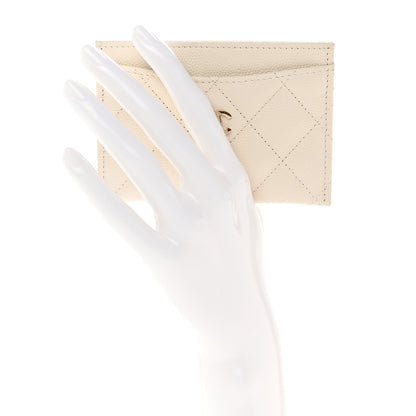Chanel Caviar Quilted Card Holder White 2 of 13