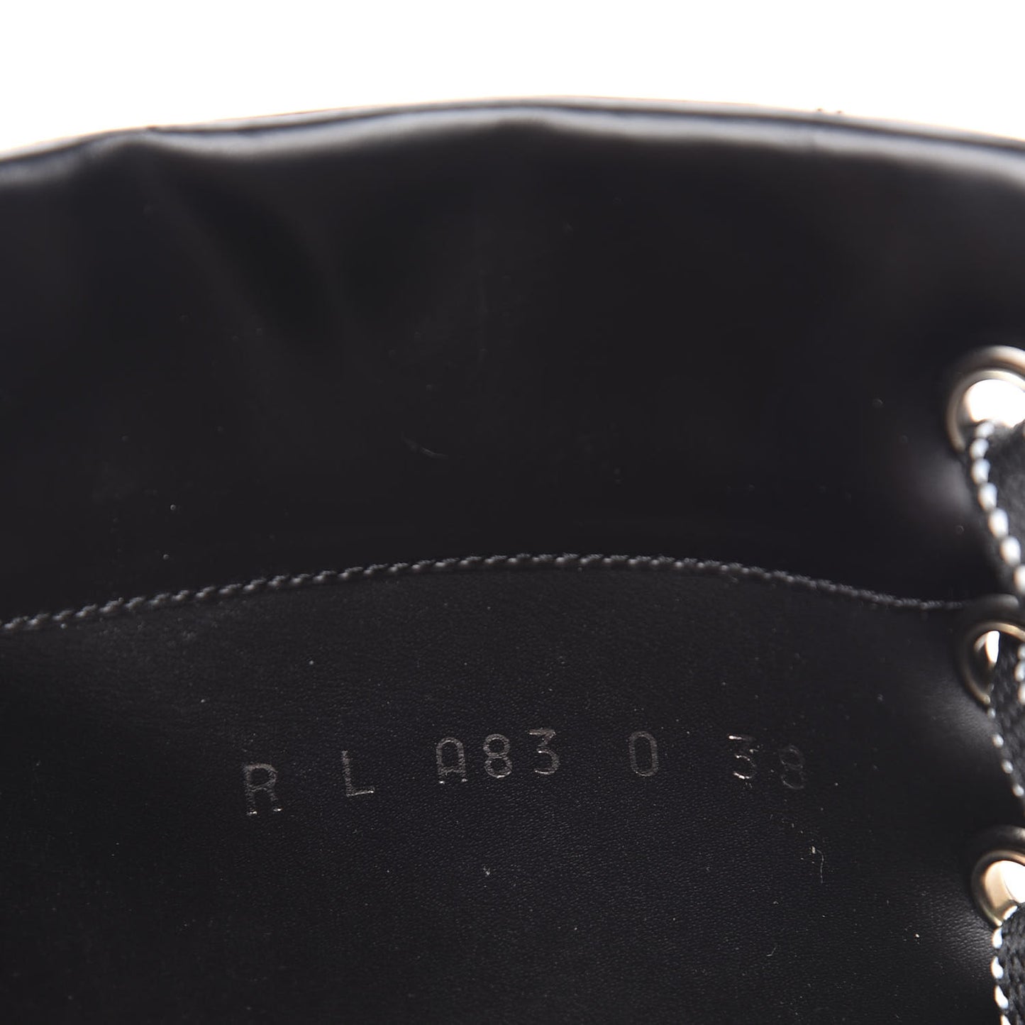 Smooth Calfskin Rockstud Buckled 25mm Combat Boots 38 Black