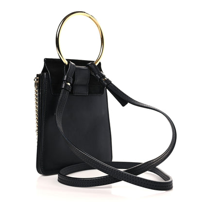Chloe Suede Calfskin Mini Faye Bracelet Bag Black 3 of 9